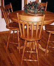 Solid Oak Stool (with Colonial seat)