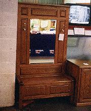 Custom Raised Panel Bench (with mirror)