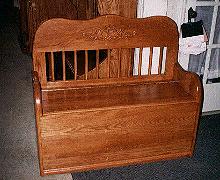 Solid Oak, Country Curve Deacon Bench
