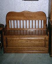 Solid Oak, Country Curve Deacon Bench