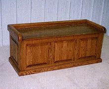 Solid Oak, Raised Panel Bench