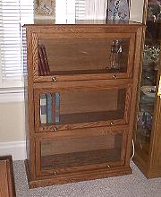 3-Stack Oak Lawyer Bookcase