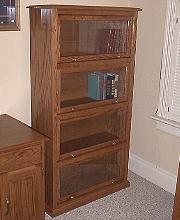 4-Stack Oak Lawyer Bookcase