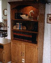 Large Oak Library Bookcase (with doors)