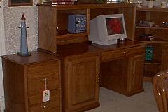 Flat-Top Computer Desk with Hutch