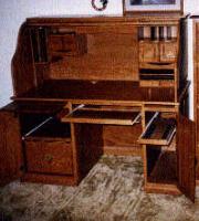 Computer Roll-Top Desk (opened)