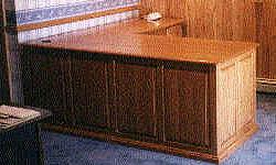 Raised Panel Front of Corner Desk