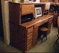 Custom Computer Desk with Hutch Top