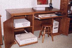 Flat-Top Computer Desk (Opened)