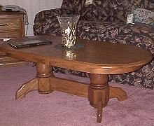 Oblong Pedestal Coffee Table