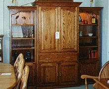 3-Piece Wall Unit Entertianment Center with French Top Doors