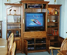 3-Piece Wall Unit Entertainment Center (opened)