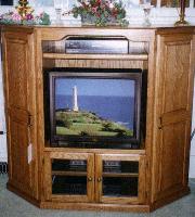 Custom Angled Entertainment Center