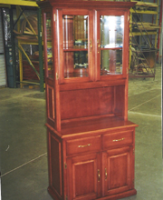 2-Door Raised Panel Hutch (with mirror back)