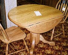 Round Drop-Leaf Table